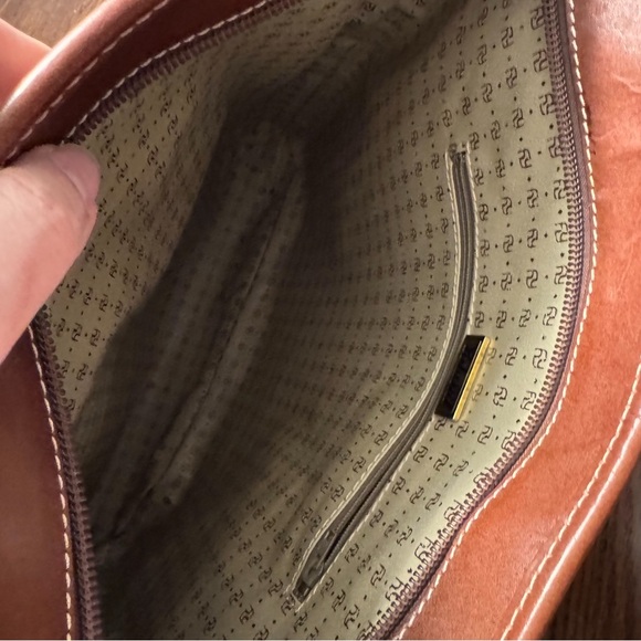 Yoland Monogram Coated Canvas Tote Brown Tan Leather Weekender Large - Picture 8 of 11